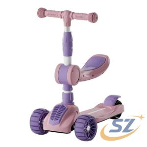 キックボード 子供用 キッズ 3輪 LEDタイヤ 折り畳み式 多段階高度調整 シェンヘン ギフト キックスクーター おもちゃ 座れる ブレーキ付