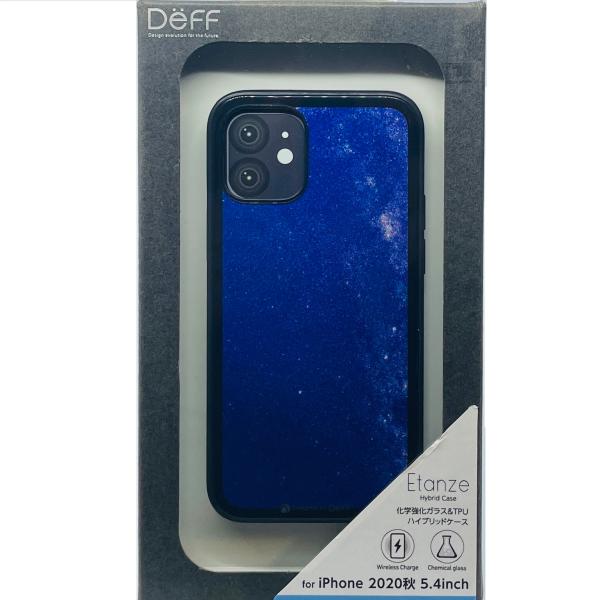 未使用品iPhone12mini5.4インチ対応ハイブリットケースエタンゼ化学強化ガラス＆TPU複合...