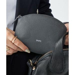 SHIPS / シップス 【WEB限定】SHIPS:【SAFFIANO LEATHER】ラウンド ジップ ポーチ