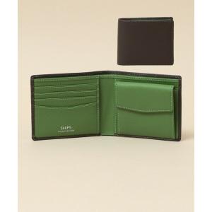 SHIPS / シップス 【WEB限定】SHIPS:【SAFFIANO LEATHER】2トーン 2つ折 ウォレット（財布）