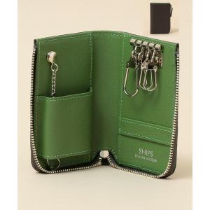 SHIPS / シップス 【WEB限定】SHIPS: 【SAFFIANO LEATHER】 2トーン キーケース