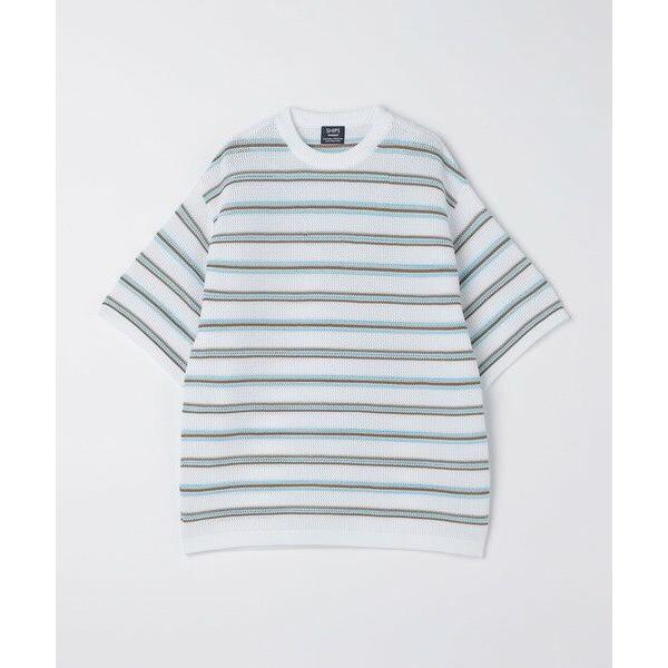 SHIPS / シップス SHIPS:〈手洗い可能〉Amossa(R) メッシュ ボーダー ニット ...