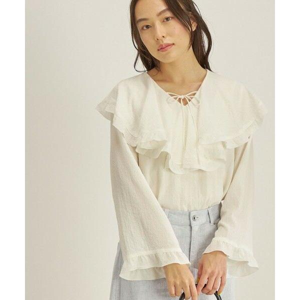SHIPS / シップス 〈手洗い可能〉スムージーリップ ラッフル ブラウス ◇