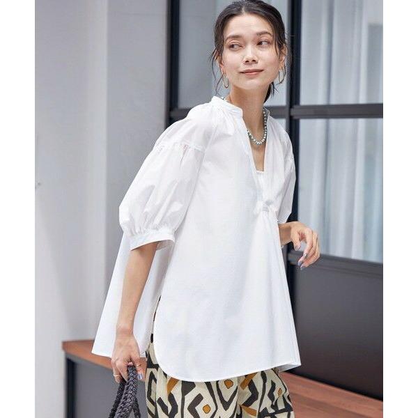 SHIPS / シップス 〈接触冷感 / 撥水加工〉TEX BRID(R)タフタ スキッパー 5分袖...