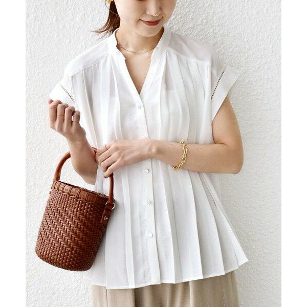SHIPS / シップス 【WEB限定】〈手洗い可能〉ストレッチ ジョーゼット プリーツ スキッパー...