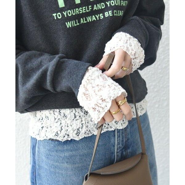 SHIPS / シップス 〈手洗い可能〉ラッセル レース クルーネック カットソー