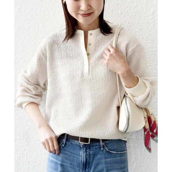 SHIPS / シップス 【WEB限定】〈手洗い可能〉ウェーブ クレープ ヘンリー 2WAY プルオ...
