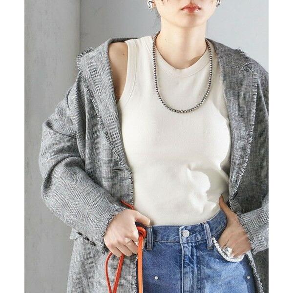 SHIPS / シップス 〈手洗い可能〉カップ付き リブ タンクトップ◇