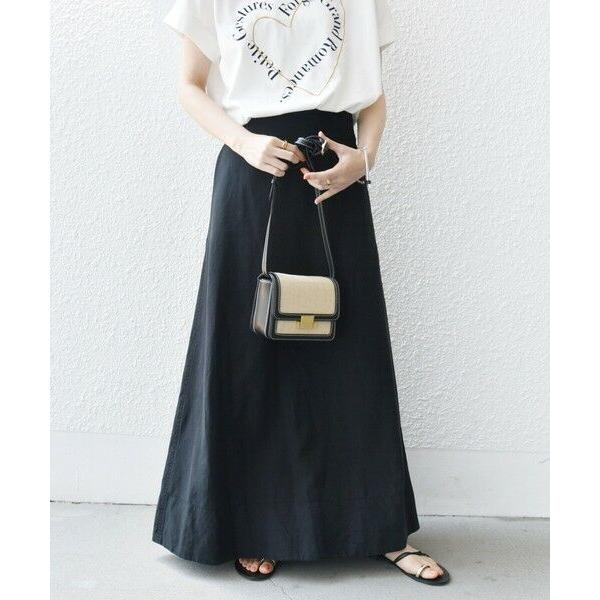 SHIPS / シップス 〈手洗い可能〉麻混 フレア マキシ スカート