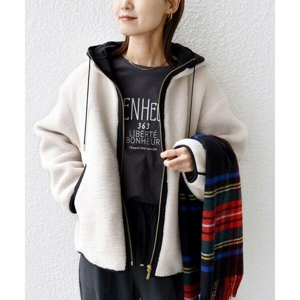 SHIPS / シップス 【WEB限定】ボア 配色 フード ブルゾン