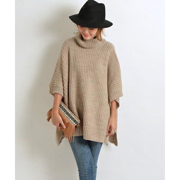 SHIPS / シップス ウールポンチョ◆