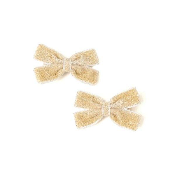 SHIPS / シップス SHIPS KIDS:ゴールドラメ リボン ヘアピン セット