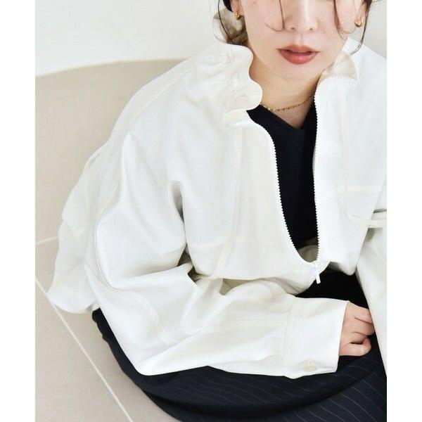 SHIPS / シップス quaranciel:〈手洗い可能〉ギャザー スタンドカラー ドロスト シ...