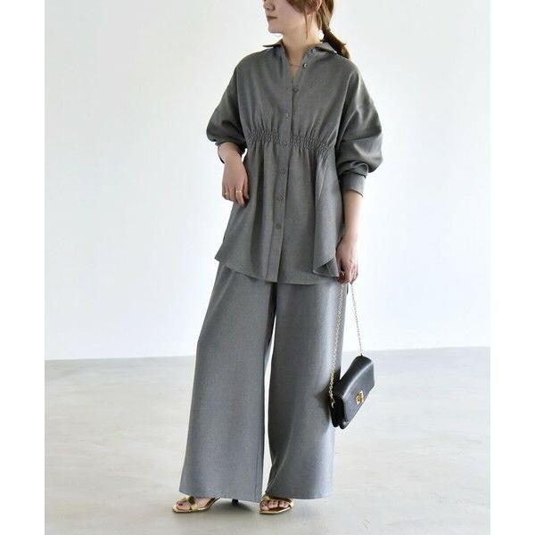 SHIPS / シップス quaranciel:〈洗濯機可能〉ギャザー シャツ &amp; イージー パンツ...