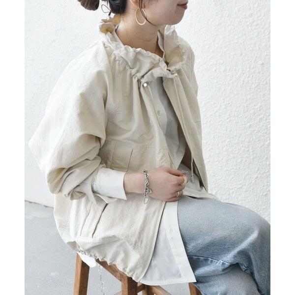 SHIPS / シップス SHIPS any:〈洗濯機可能〉ナイロン タスラン ギャザー スタンドカ...