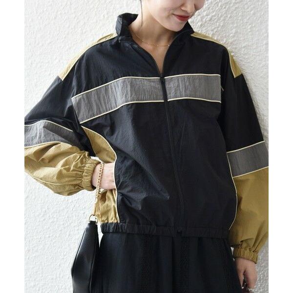 SHIPS / シップス SHIPS any:〈洗濯機可能〉ナイロン スタンドカラー 配色 ジップ ...