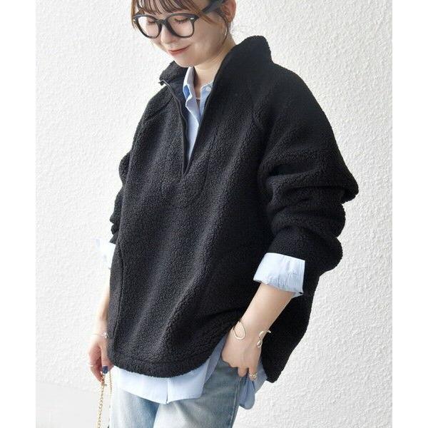SHIPS / シップス SHIPS any:〈洗濯機可能〉ボア フリース ハーフジップ プルオーバ...