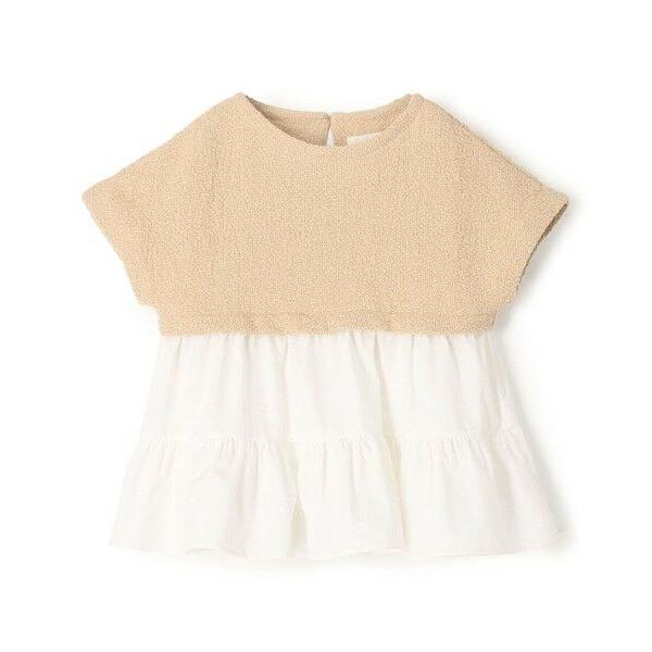 TOMORROWLAND / トゥモローランド バルキーヤーンジャージーコンビ ティアードプルオーバ...