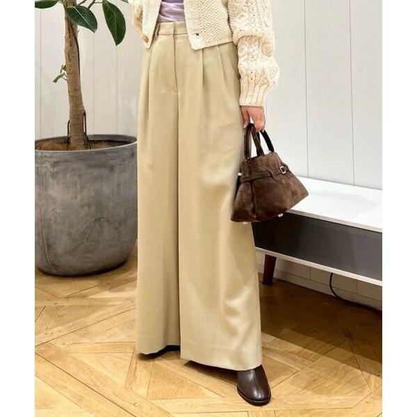 TOMORROWLAND / トゥモローランド ライトカルゼ タックワイドパンツ