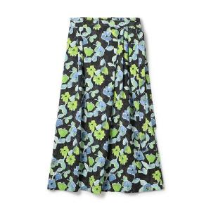 TOMORROWLAND / トゥモローランド スプリングフラワープリント アシンメトリータックスカート
