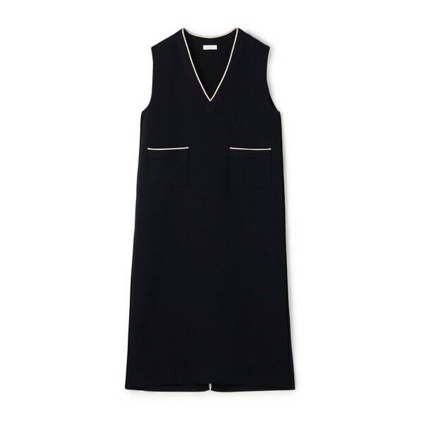 TOMORROWLAND / トゥモローランド ニットコンビダブルクロス パッチポケットワンピース