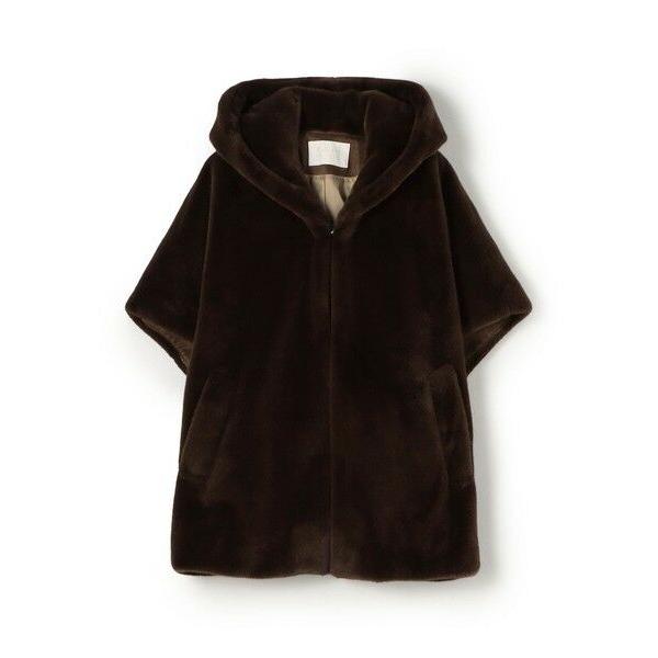 TOMORROWLAND / トゥモローランド スムースファー フーディーポンチョ