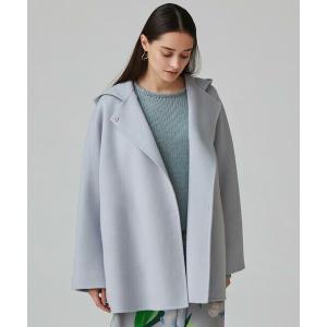 TOMORROWLAND / トゥモローランド プレミアムウールリバー フーデッドショートコート