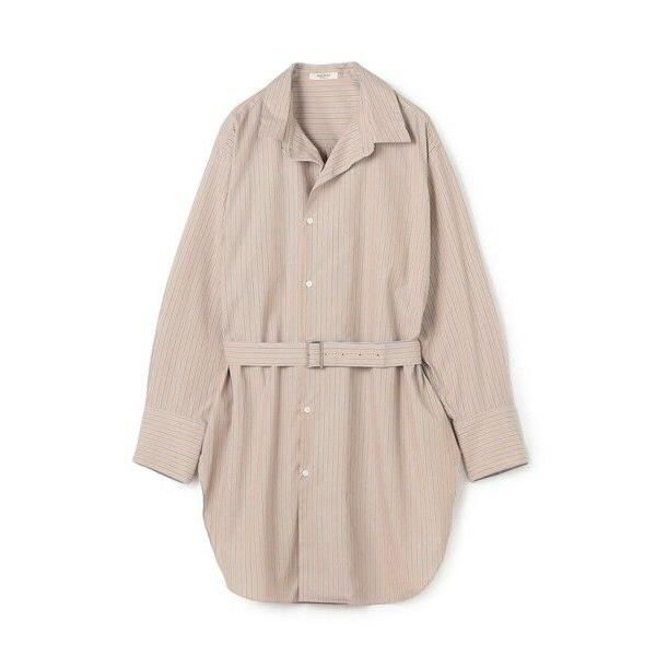 TOMORROWLAND / トゥモローランド コットンブロード ベルト付きチュニックシャツ