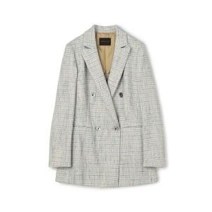 ストラのダブルブレストジャケット38サイズ美品 ダブルブレストジャケット/le.coeur blanc(ルクールブラン)｜ルクール