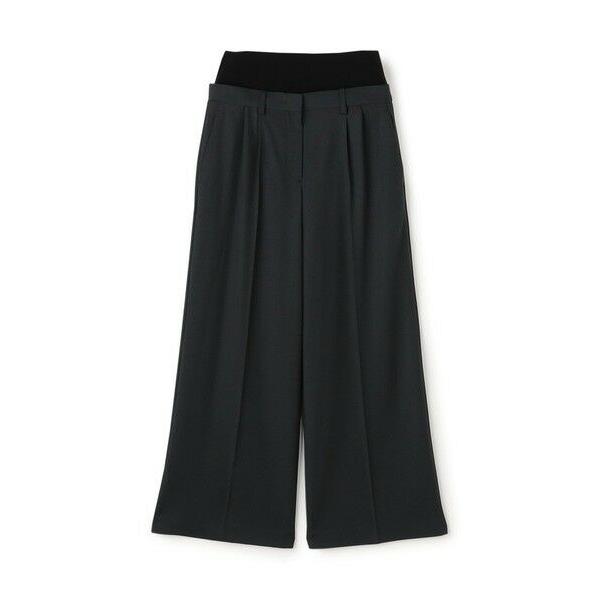 TOMORROWLAND / トゥモローランド ハイツイストギャバジン ウエストバンド付きパンツ