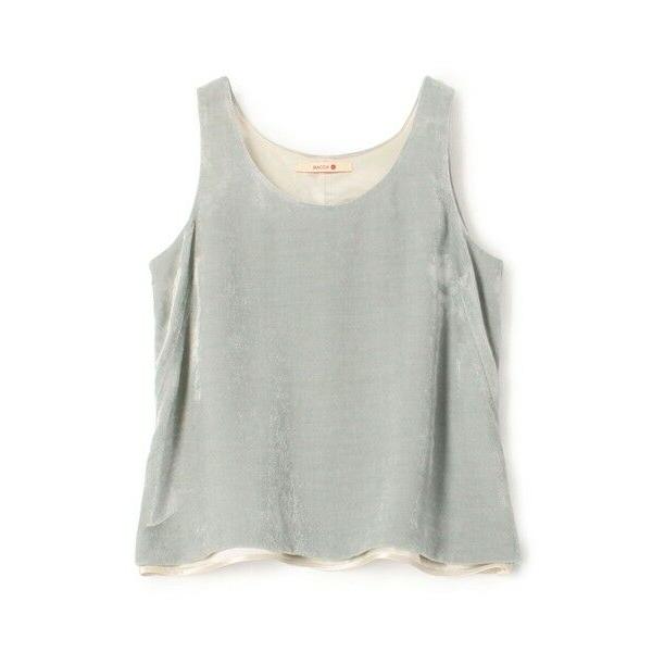 TOMORROWLAND / トゥモローランド レーヨンキュプラ ベルベット タンクブラウス