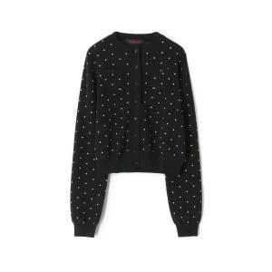 CABaN カーディガン コットンカシミヤ ドットジャカードクルー CABaN カーディガン コットンカシミヤ ドットジャカードクルー