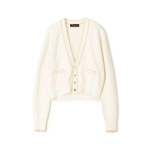 CABaN カーディガン コットンカシミヤ クルーネックカーディガン 