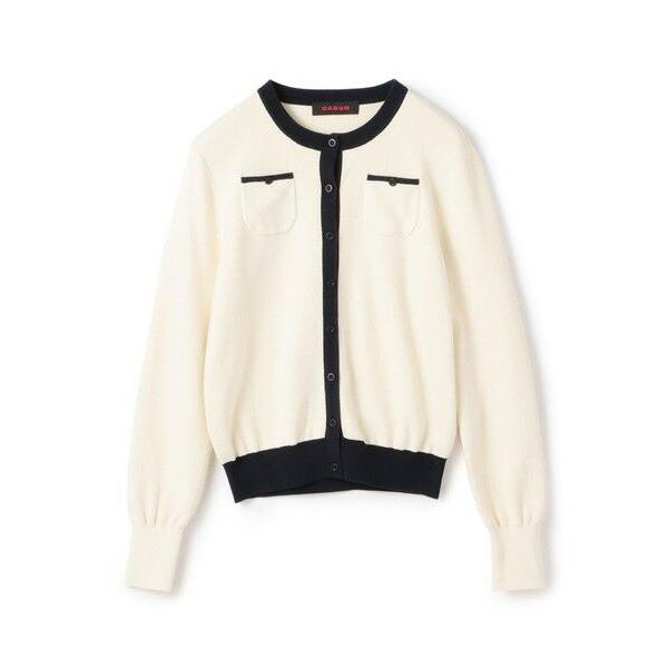 TOMORROWLAND / トゥモローランド コットンカシミヤ バイカラークルーネックカーディガン