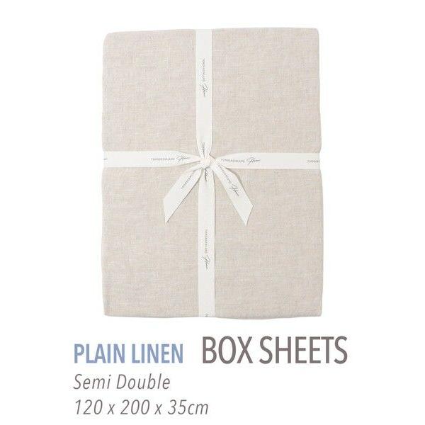 TOMORROWLAND / トゥモローランド プレーンリネン ボックスシーツ（セミダブル）