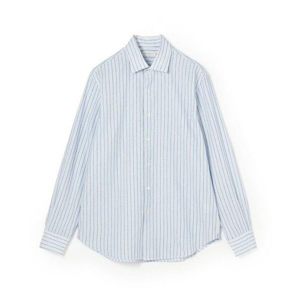 TOMORROWLAND / トゥモローランド 120/2コットン ストライプ ワイドスプレッドカラ...