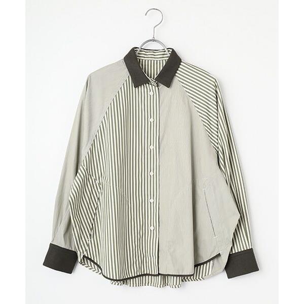 Harriss / ハリス 切替ストライプブラウス