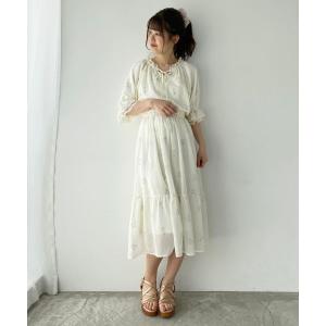 MAJESTIC LEGON / マジェスティックレゴン モチーフ刺繍ワンピース
