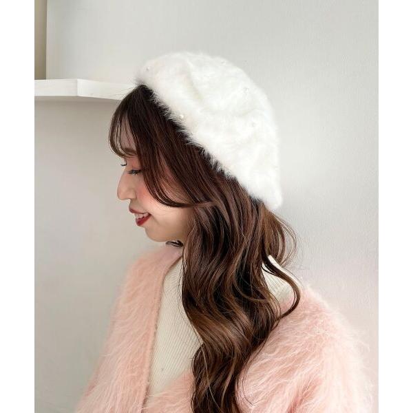 MAJESTIC LEGON / マジェスティックレゴン ふわふわパールベレー帽