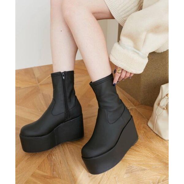 MAJESTIC LEGON / マジェスティックレゴン 厚底ストレッチショートブーツ