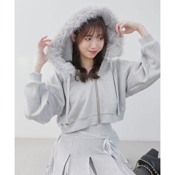 MAJESTIC LEGON / マジェスティックレゴン 2wayフェイクファーラメパーカー