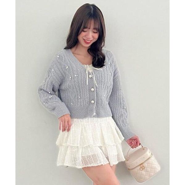 MAJESTIC LEGON / マジェスティックレゴン ビジューマシュマロカーディガン