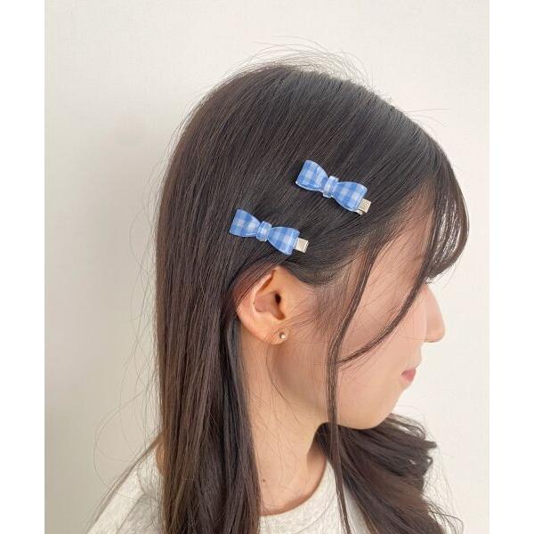 MAJESTIC LEGON / マジェスティックレゴン ギンガムリボンヘアピンセット