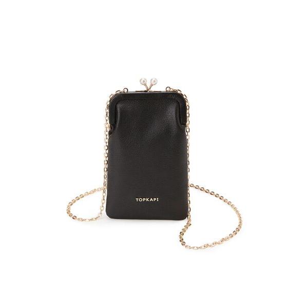 TOPKAPI / トプカピ 【TOPKAPI】シュリンクレザー パール チェーン ショルダー バッ...