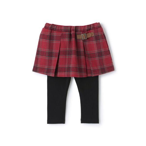 petit main / プティマイン 【リンク】チェックレギ付きスカート