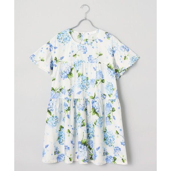 PINK HOUSE / ピンクハウス あじさいプリントチュニックブラウス