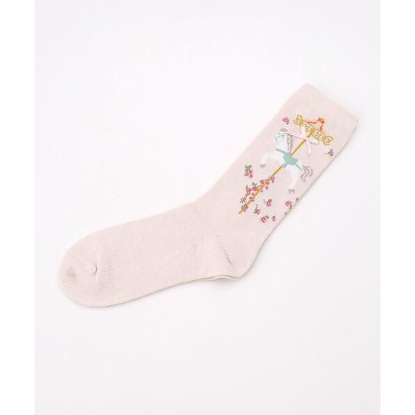 PINK HOUSE / ピンクハウス メリーゴーラウンド柄ソックス
