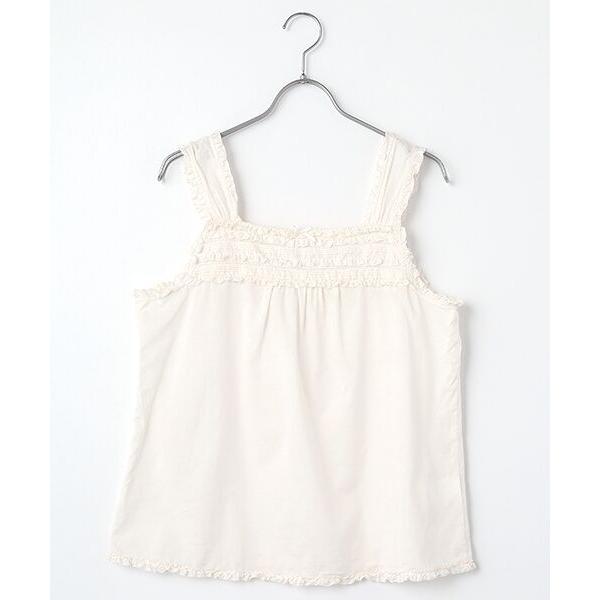 PINK HOUSE / ピンクハウス フリル使いローンキャミソール