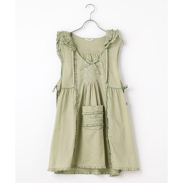 PINK HOUSE / ピンクハウス フリル使いローンタブリエ