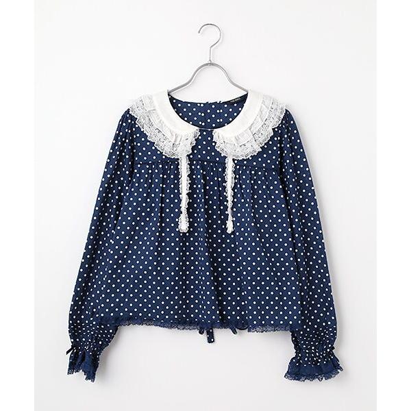 PINK HOUSE / ピンクハウス レース使い襟付きブラウス